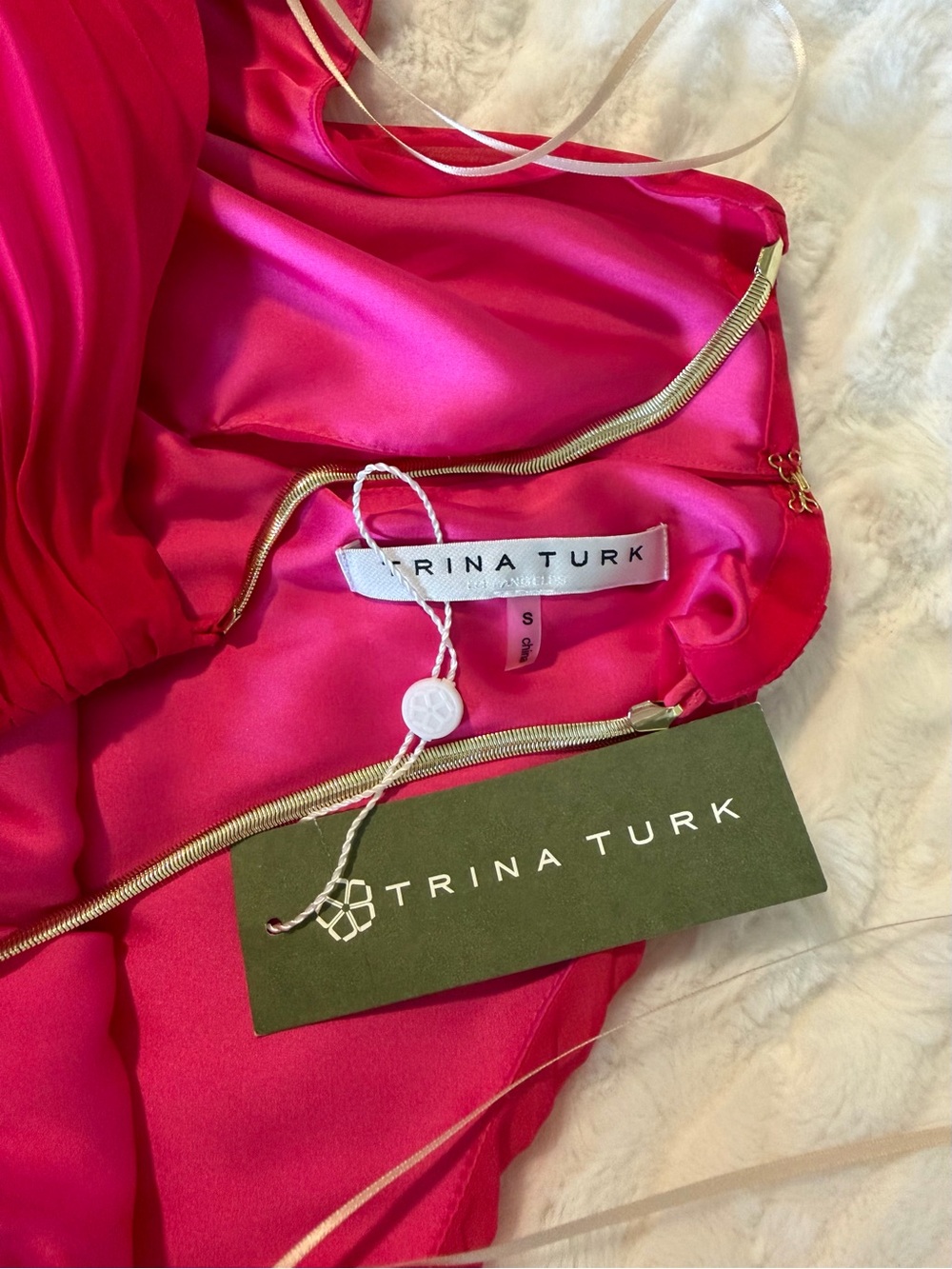 Trina Turk Nayarit pleated Chiffon Top - Picture 7 of 7